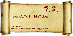 Tasnádi Hódos névjegykártya